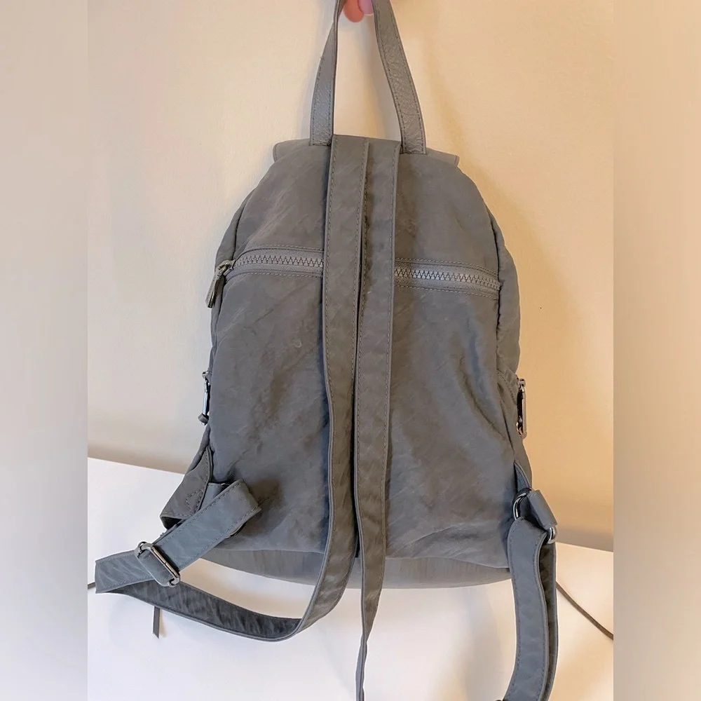 Rebecca Minkoff Julian Nylon Backpack Purse Handbag Gray Travel